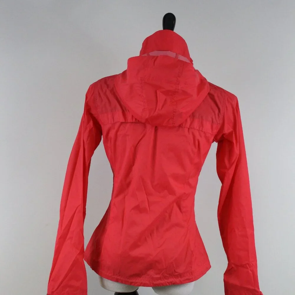 Columbia‎ Poppy Packable Windbreaker Jacket XS Orange Lightweight Zip Up Hooded